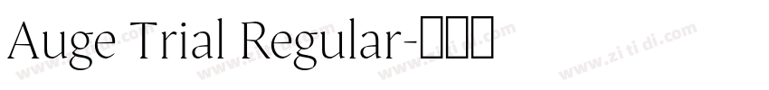 Auge Trial Regular字体转换